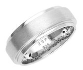 Es zilv ring modern shape - Zilver - ZIlverkleurig - 19 mm