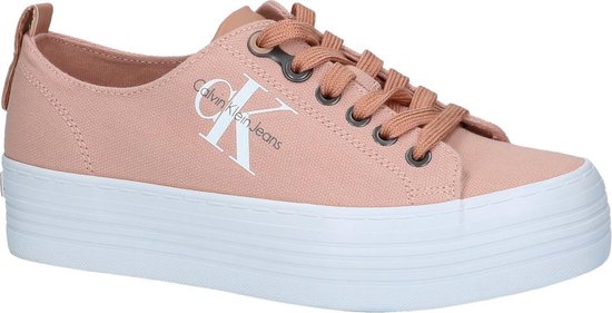 Calvin Klein - Zolah - Sneaker laag gekleed - Dames - Maat 39 - Roze - DSK  -Dusk Canvas | bol.com