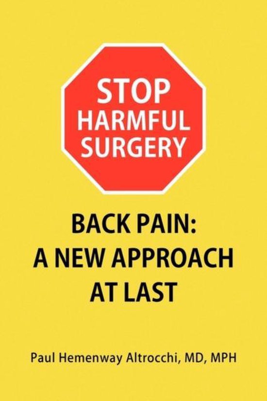 Stop Harmful Surgery Back Pain - cover