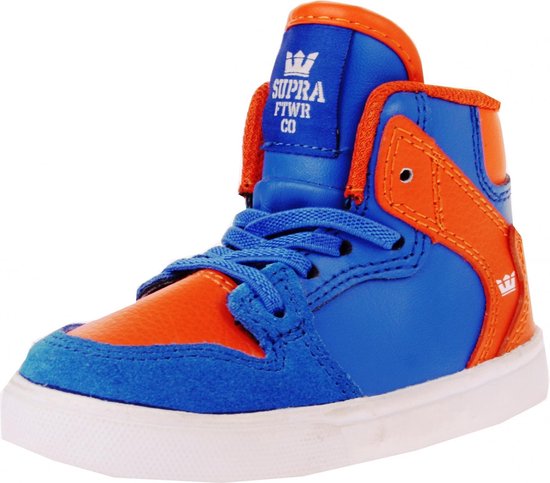 Supra Hoge Sneakers Vaider Junior Blauw / Oranje Maat 27 | bol.com