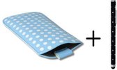 Polka Dot Hoesje voor Lg Nexus 5 met gratis Polka Dot Stylus, Blauw, merk i12Cover