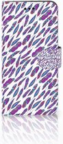 Huawei P10 Lite Bookcase Hoesje Design Feathers Color