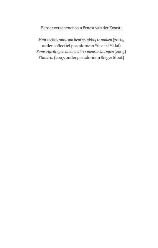 Wit document met tekst over eerder verschenen werken van Ernest van der Kwast.