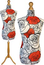 Modern flower paspop met licht bruine sparkling driepoot 32/34