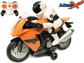 MOTO X - RC bestuurbaar motorfiets 2.4GHZ - LED lichtjes & motorgeluiden - Motorcycle (oplaadbaar)