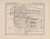 Historische kaart, plattegrond van gemeente Hoogeveen in Drenthe uit 1867 door Kuyper van Kaartcadeau.com