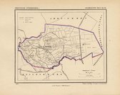 Historische kaart, plattegrond van gemeente Den Ham in Overijssel uit 1867 door Kuyper van Kaartcadeau.com