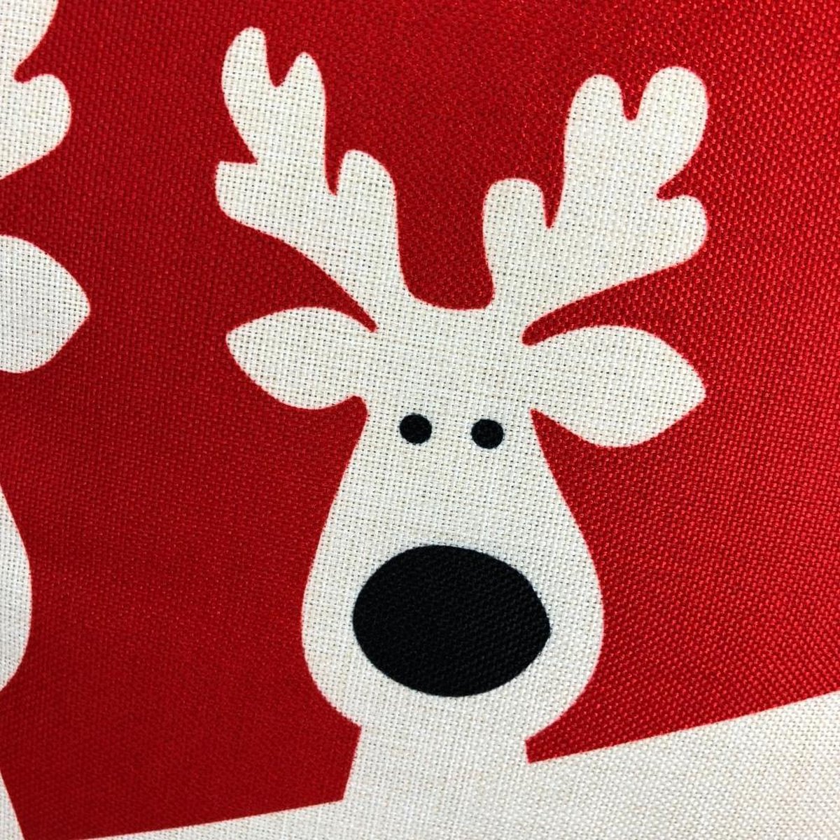 Kerst 'Familie Rendier' Kussenhoes | Katoen / Linnen | 45 x 45 cm – foto 3