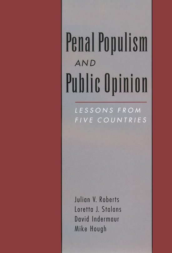 Studies in Crime and Public Policy - Penal Populism and Publ ... - cover