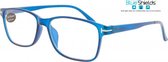 Icon Eyewear TFE314 +2.50 Fortom BlueShields leesbril - Blauw licht filter lens - Mat blauw