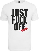 Mister tee fuck off t-shirt in kleur wit Maat M