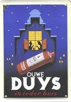 Ouwe Duys Jenever - Metalen reclamebord - 10x15 cm - Wandbord