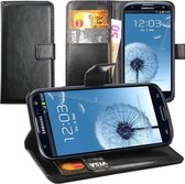 Wallet bookcase type  cover Samsung Galaxy S3 (i9300) - Zwart