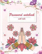 Password notebook with tabs