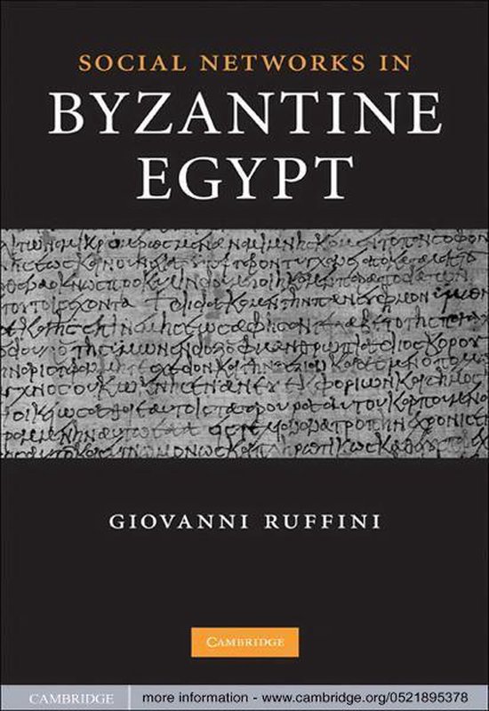 Social Networks in Byzantine Egypt - cover
