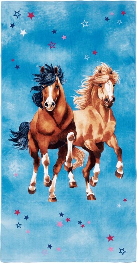 voorkomen ziekte Super goed Magische badhanddoek met paarden (75 x 150 cm) | bol