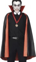 Halloween - PVC dubbelzijdige cape rood/zwart