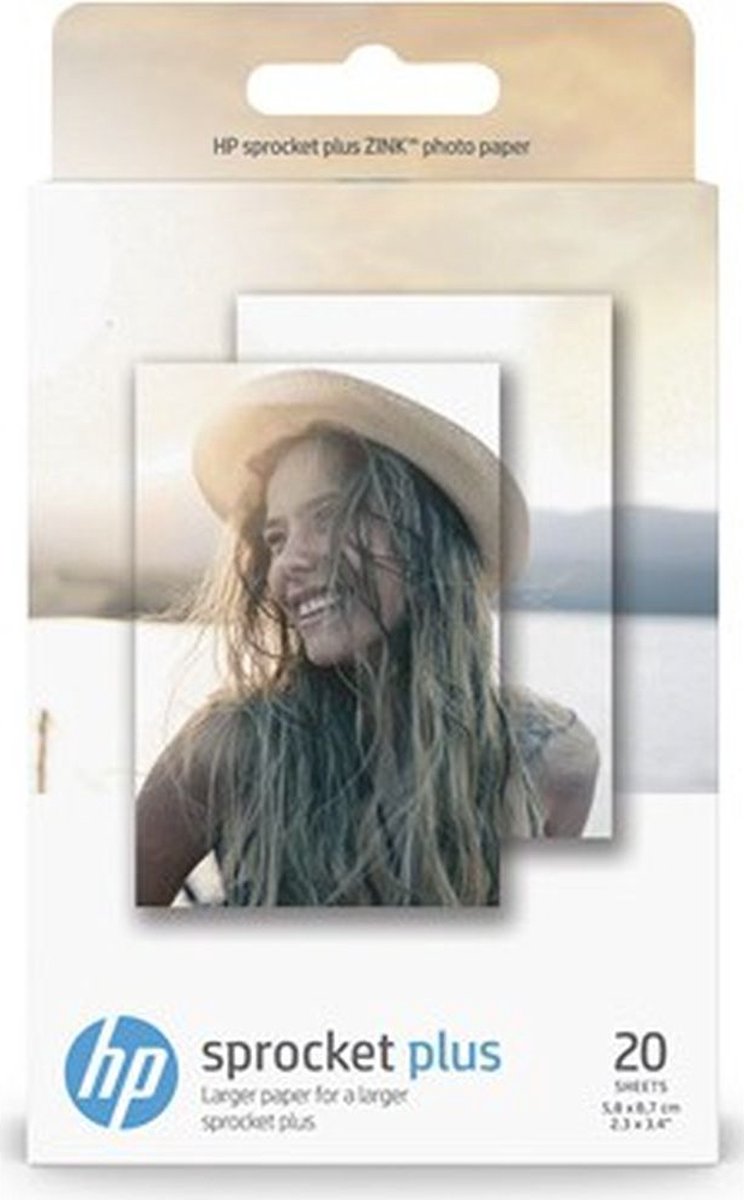 HP Sprocket PLUS zelfklevend fotopapier 20 stuks bol