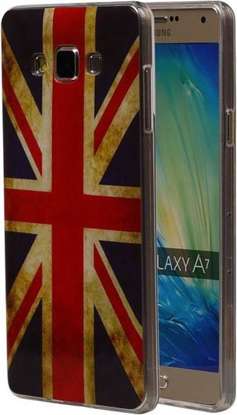 Britse Vlag TPU Cover Case voor Samsung Galaxy A7 Hoesje
