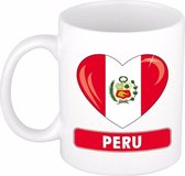 Hartje Peru mok / beker 300 ml - keramiek - Peruaanse koffiebeker