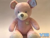 VIB® - Teddybeer groot 60 cm - Roze - Babykleertjes - Baby cadeau
