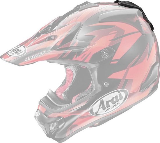 Arai MX-V Center Top Duct-Black (Mat Frost)