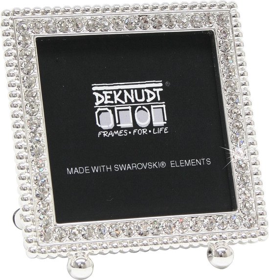 ziek cafetaria Waarnemen Deknudt Frames Mini-kader zilver vierkantmet Swarovski Elements fotomaat  5x5 cm | bol.com