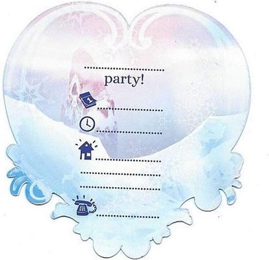 Frozen hartjes uitnodigingen met Anna en Elsa inclusief enveloppen  verjaardag (6 stuks) | bol.com