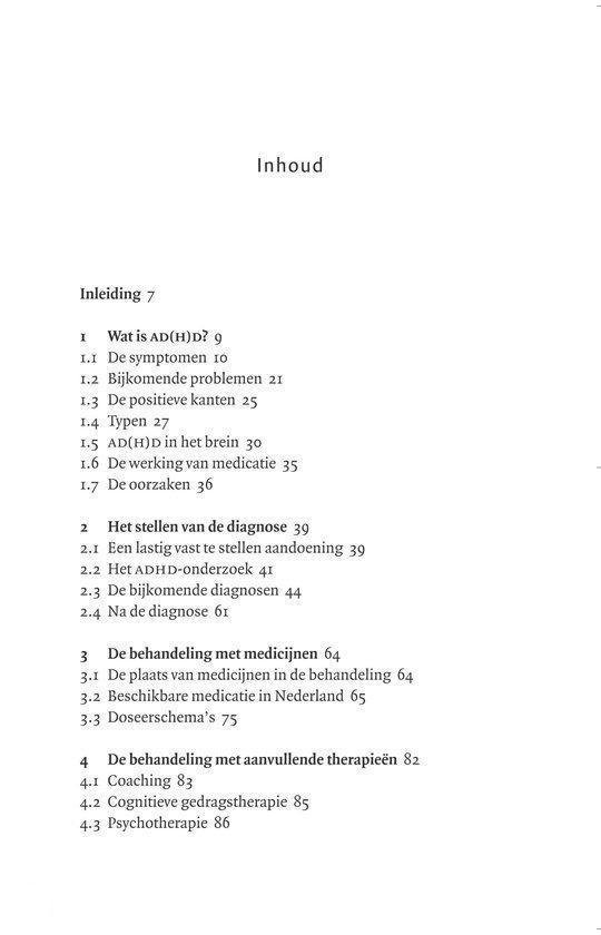 Pagina met inhoudsopgave van het boek 'Zorgen voor jezelf'.