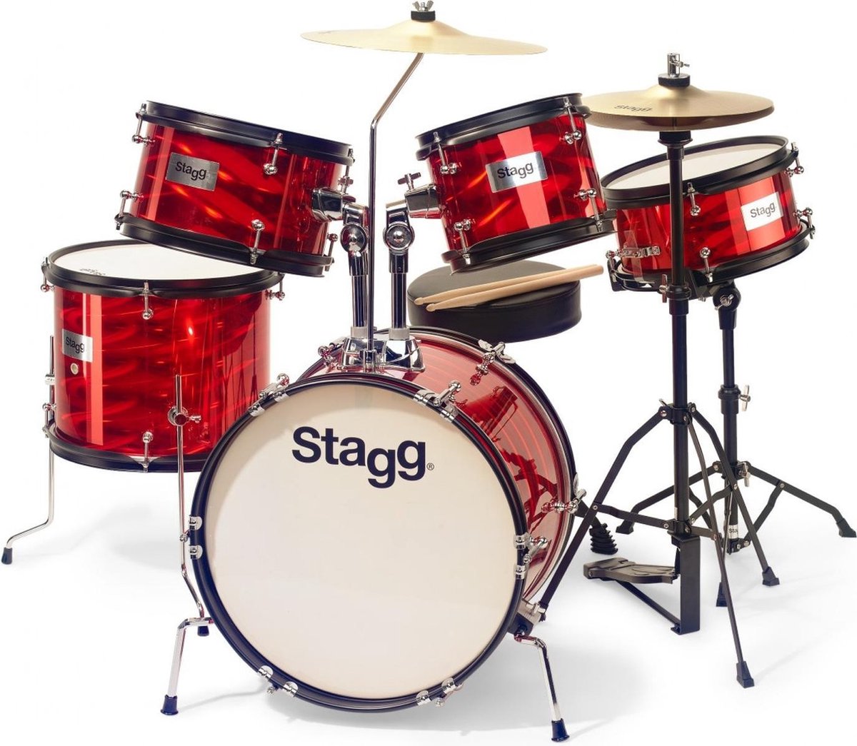 Stagg TIM JR 5/16B RD 5-delig junior drumset 16"