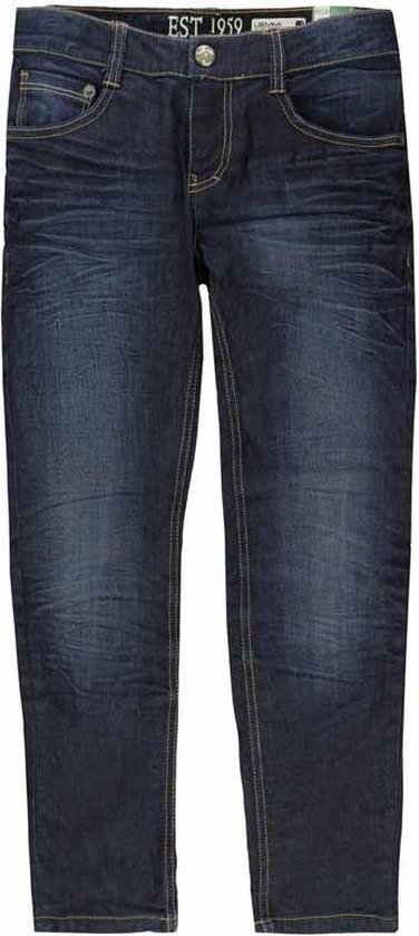 LEMMI - Donkerblauwe elastische jeans met slanke pijp | bol.com