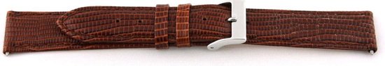 EXC Echt lederen horloge band lizard croco bruin 14mm EX-G62