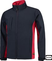 Tricorp Soft Shell Jack Bi-Color - Workwear - 402002 - Navy-Rood - maat 3XL