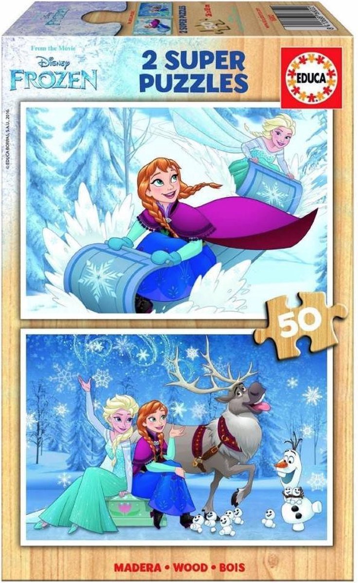 Frozen Houten Puzzel 2 x 50 stukjes - Educa | bol.com