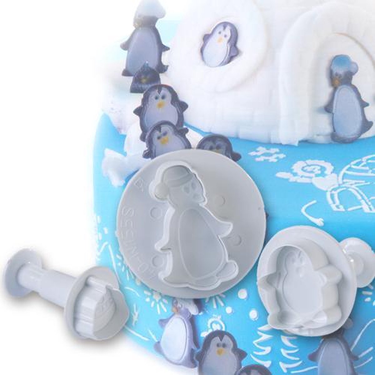Martellato uitstekerset "Pinguïn" - 3 stuks per set