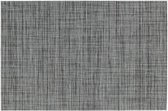 1x Placemat grijs geweven/gevlochten 45 x 30 cm - Grijze placemats/onderleggers tafeldecoratie - Tafel dekken