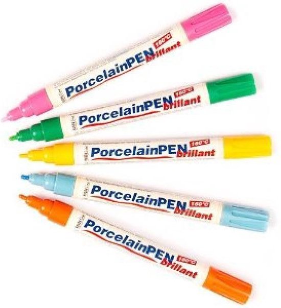 Marqueur KREUL Glitter Crimson Glass and Porcelain - Porcelaine + GlassPen Glitter 160 ° C