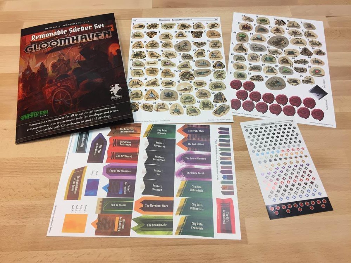 Gloomhaven Removable Sticker Set EN Games bol