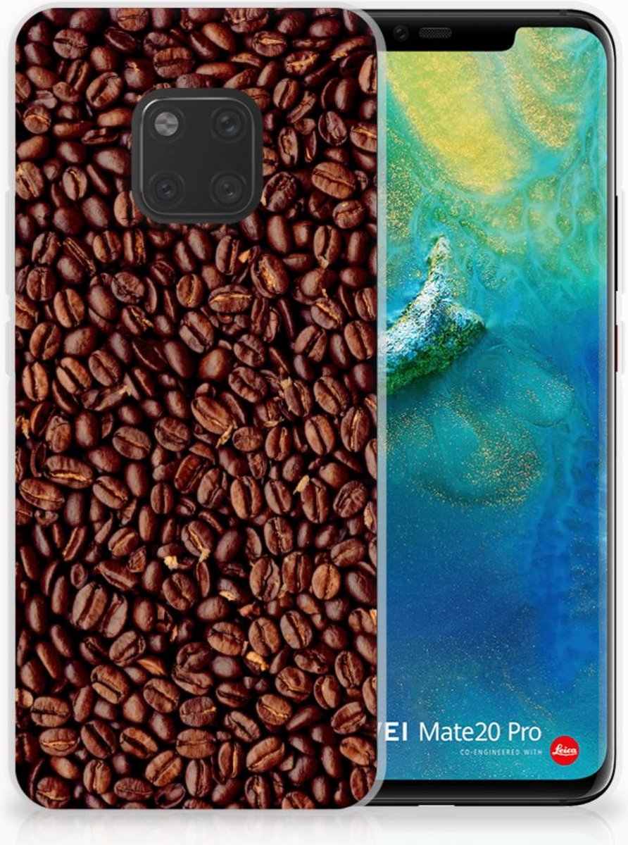 TPU Hoesje voor Huawei Mate 20 Pro Siliconen Case Koffiebonen
