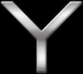 Chrome 3d plakletter Y van 2,5 cm