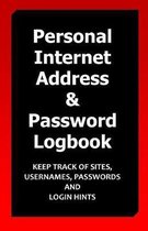 Personal Internet Address & Password Logbook