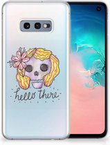Coque Téléphone pour Samsung Galaxy S10e Housse TPU Silicone Etui Boho Skull