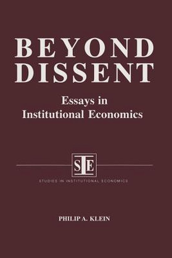 Foto: Beyond dissent essays in institutional economics