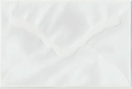 100 Enveloppes - 22 x 29,5 cm - Wit avec luxueux rabat ondulé