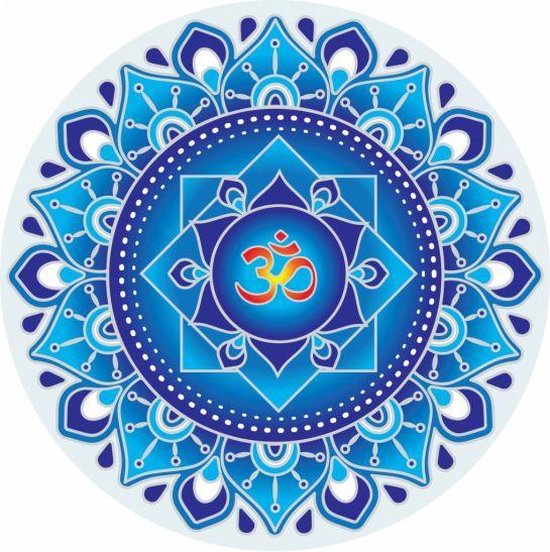 Yogi & Yogini naturals Raamsticker Blauwe Om Mandala (14 cm)