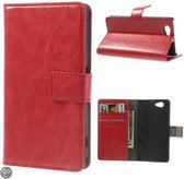 Cyclone Wallet Hoesje Sony Xperia Z1 Compact rood