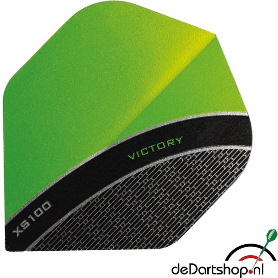 10 - Sets XS100 Curve 100 micron flights - Groen van Harrows — afbeelding 2