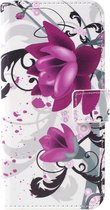 Shop4 - Samsung Galaxy S8 Hoesje - Wallet Case Lotus