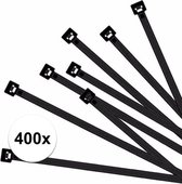 400x Kabelbinders zwart 150 x 3,5 mm - Tiewraps