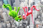 Kermit en Pink Panther in de stad - 60 x 40 cm (Volledige bedekking, vierkante steentjes)